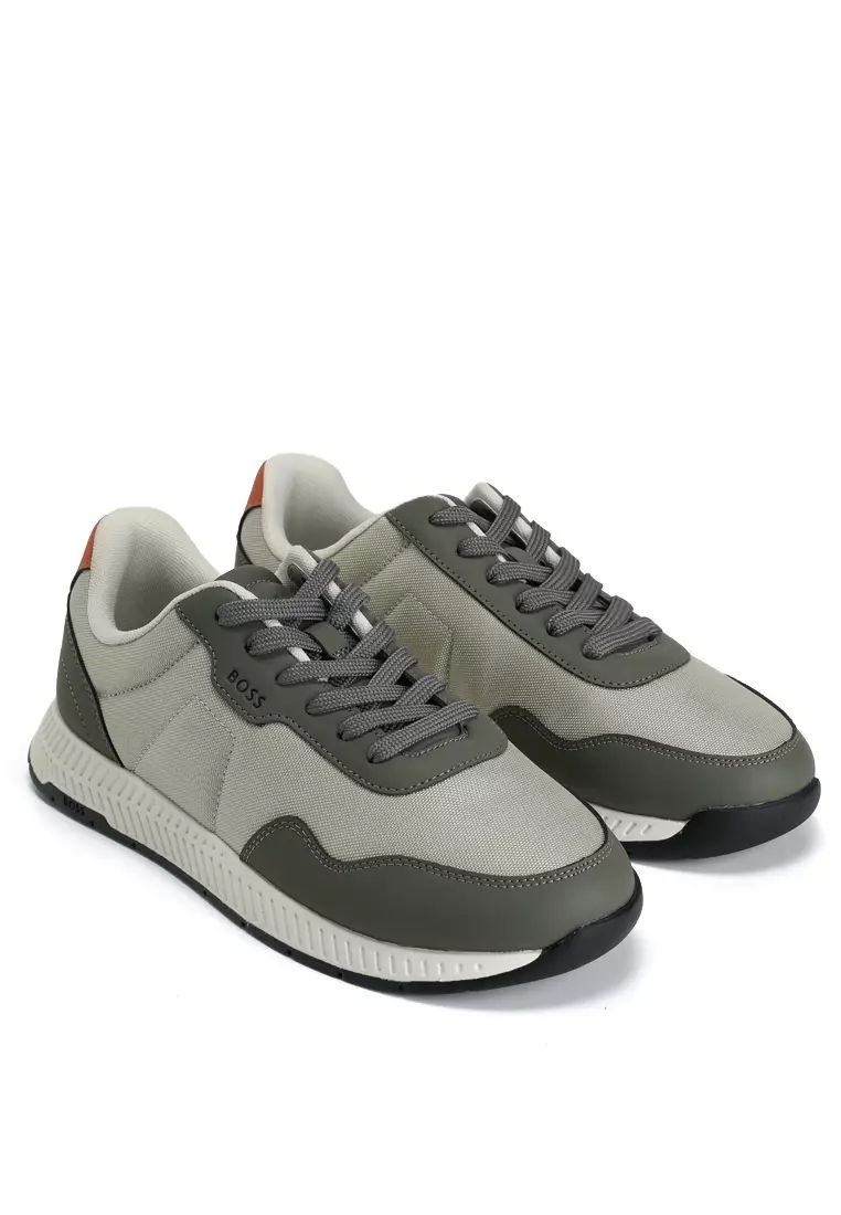 Textured Low Top Trainers - BOSS Mainline