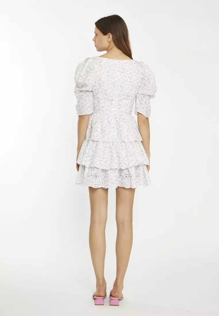 Tiered Ruched Mini Dress