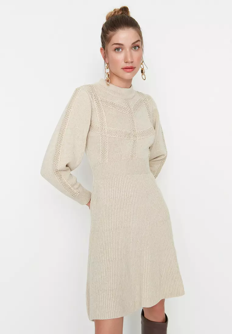 Mini Sweater With Lace Dress