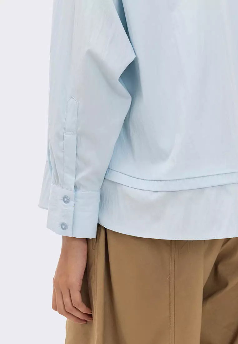 Ria Miranda Sky Blue Merlot Shirt