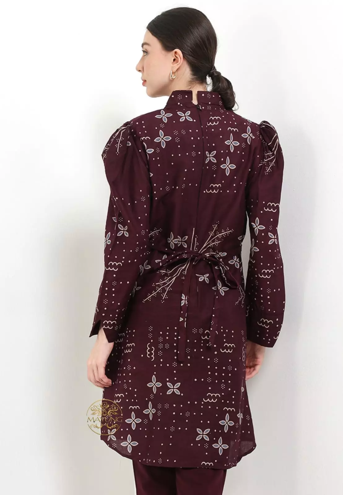 Tunik Batik Anjani Burgundy Premium NLN