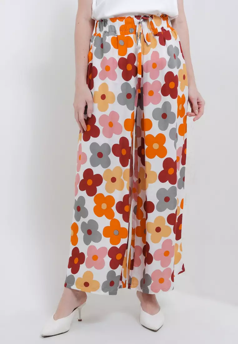 Celana Panjang Kulot Motif Bunga