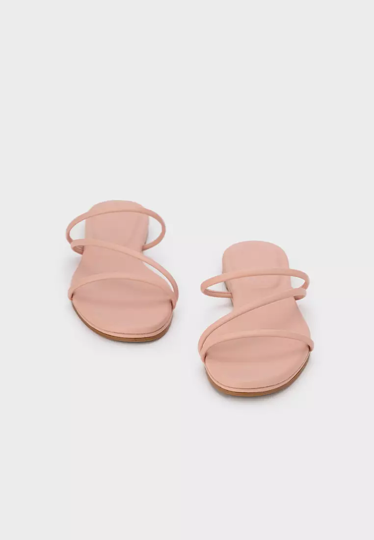 STRAPPY FLAT SLIDES WITH CLOUDFOAM INSOLE