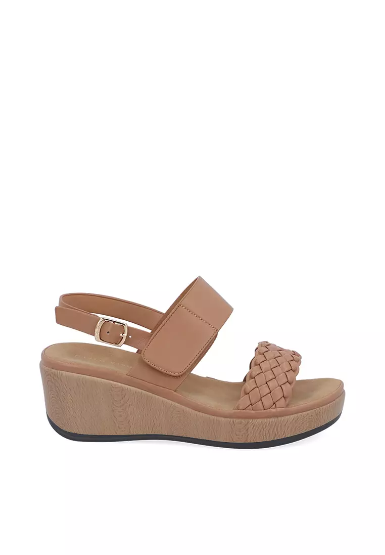 Discount on Carlo Rino  shoes - SKU: Medium Brown Hazel Wedges