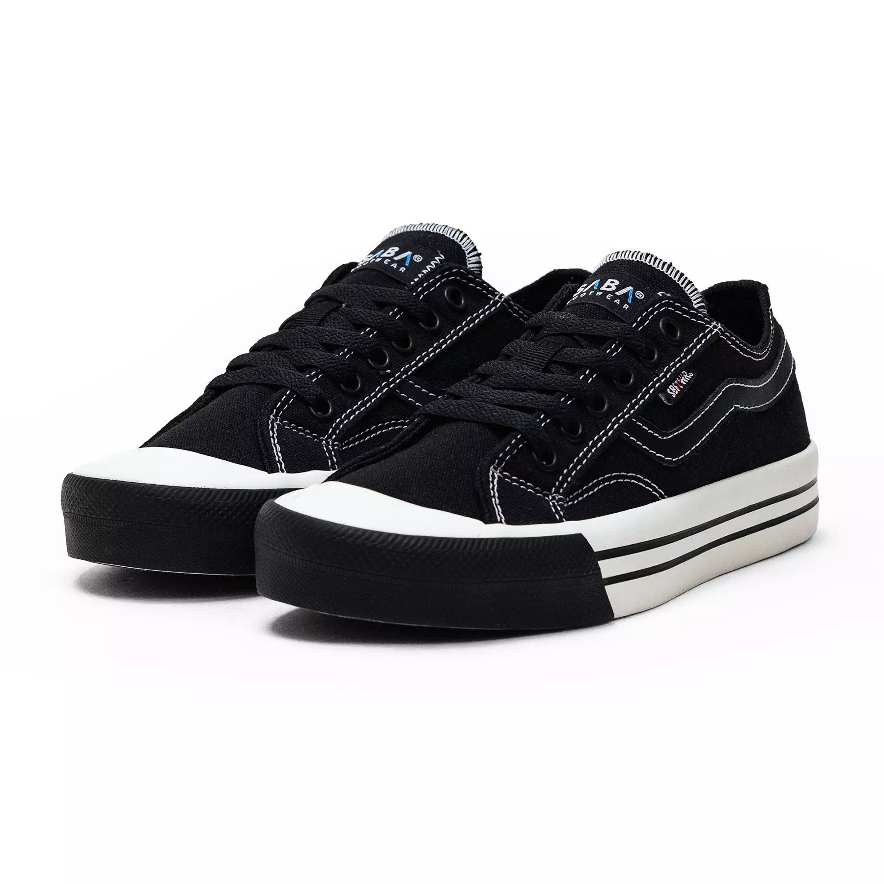 SABA Veloz Low Pro Black White - Sepatu Sneakers Casual Pria Wanita