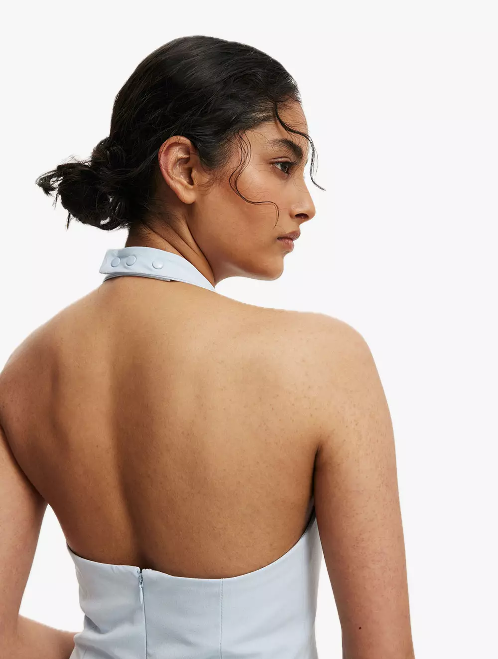 COTTON ON - DRESS - IZZY HALTER SUITING DRESS