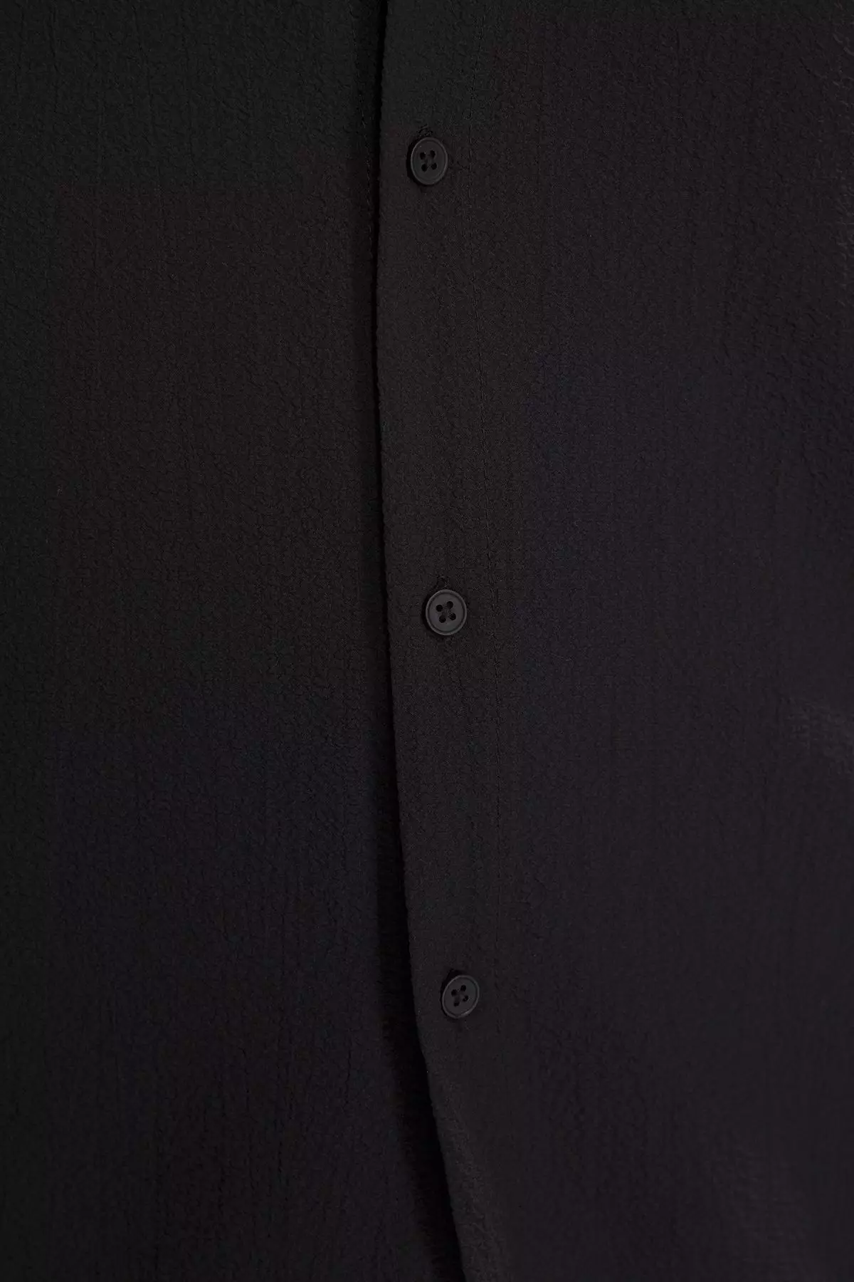 Black Regular Fit Textured Loose Casual Men's Shirt TMNSS25GO00076