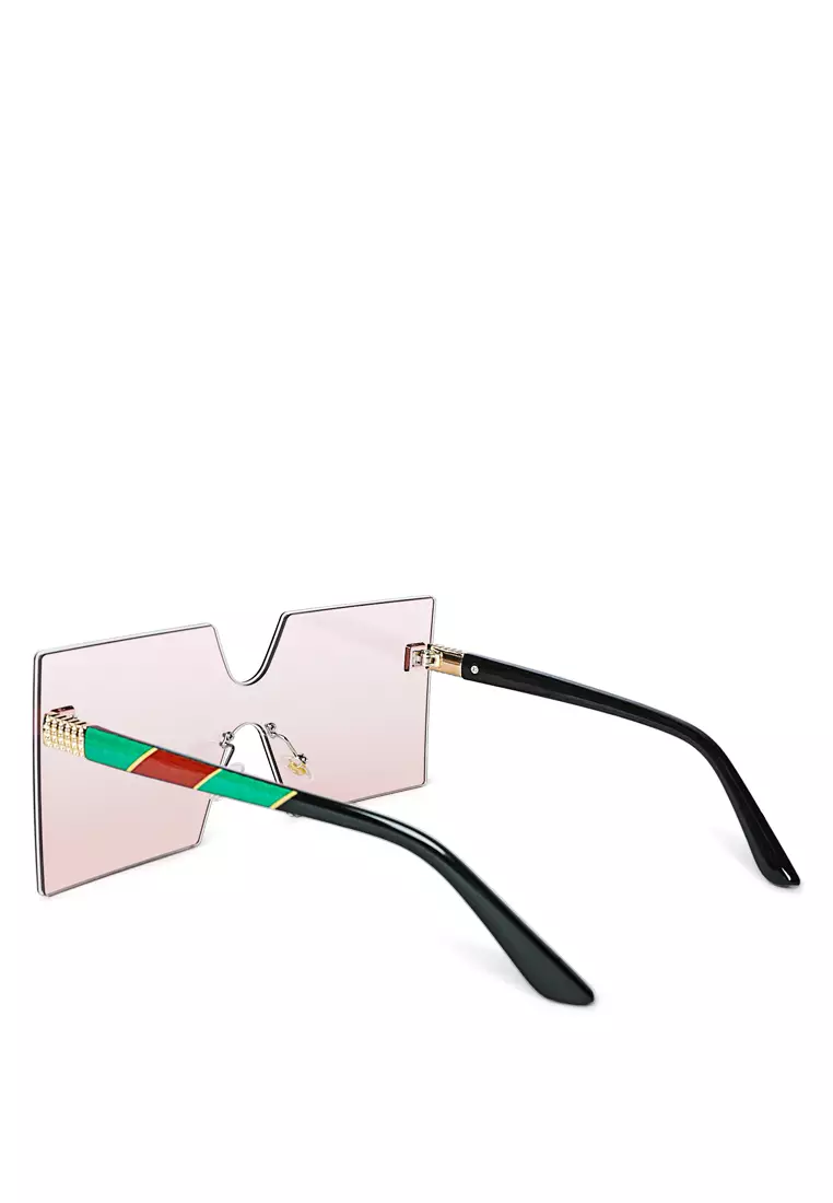 Oversized Ombre Tinted Sunglasses In Light PInk