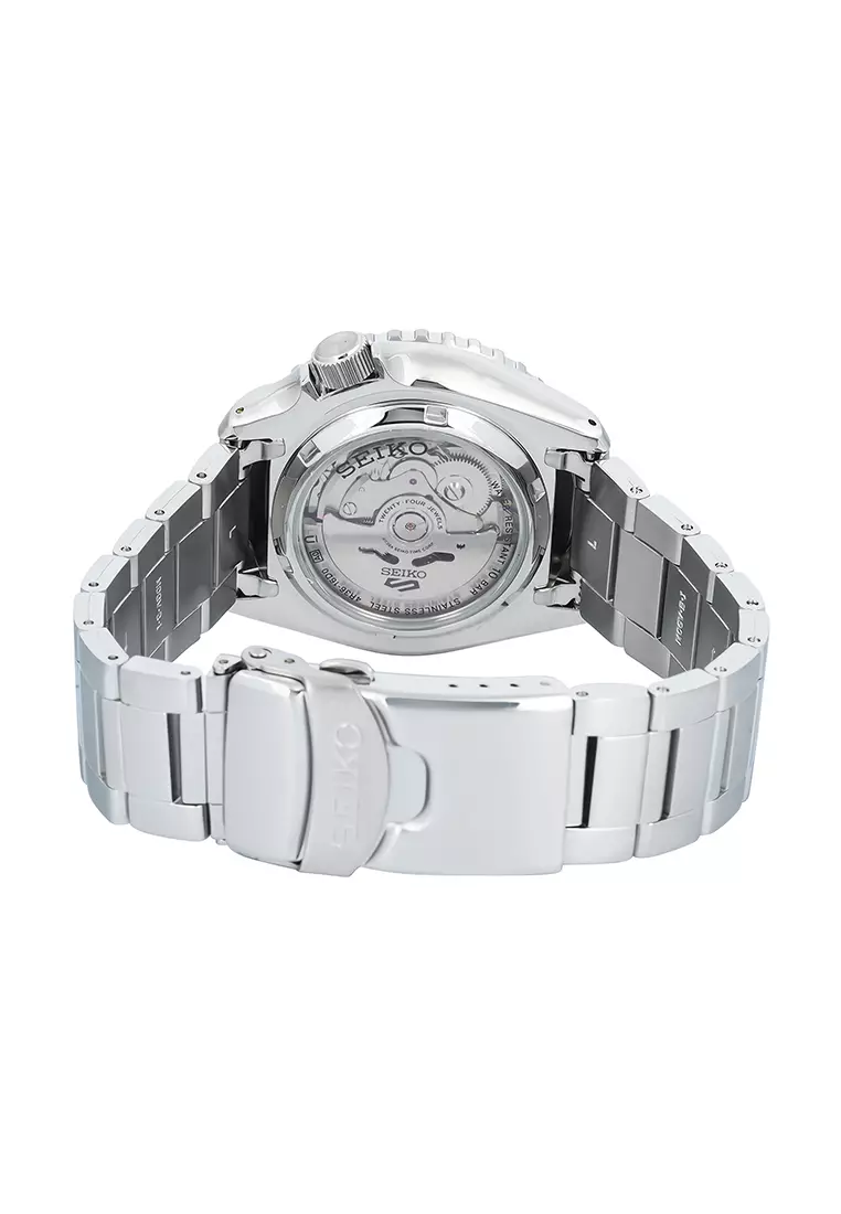 Seiko 5 Sports - Jam Tangan Automatic Pria - Black Dial Stainless Steel Band - SRPK99K1