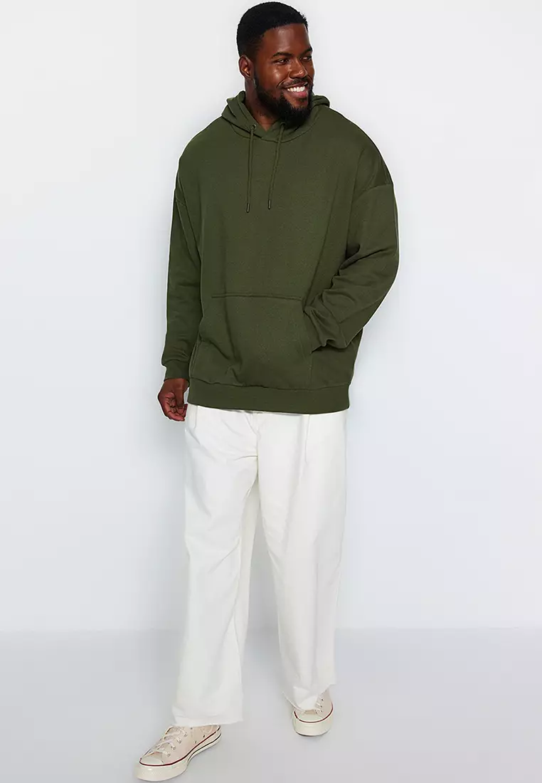 Buy Trendyol Green Men's Plus Size Oversize/Wide-Cut Comfortable