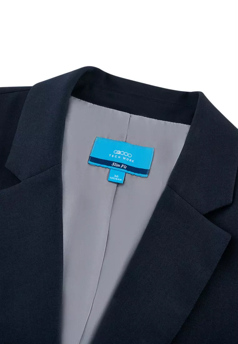 Polyester 修身西裝外套