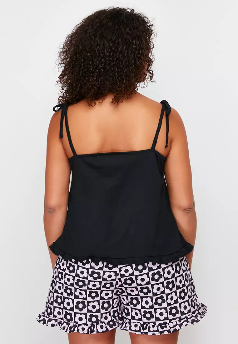 Plus Size Patterned Pajama Set