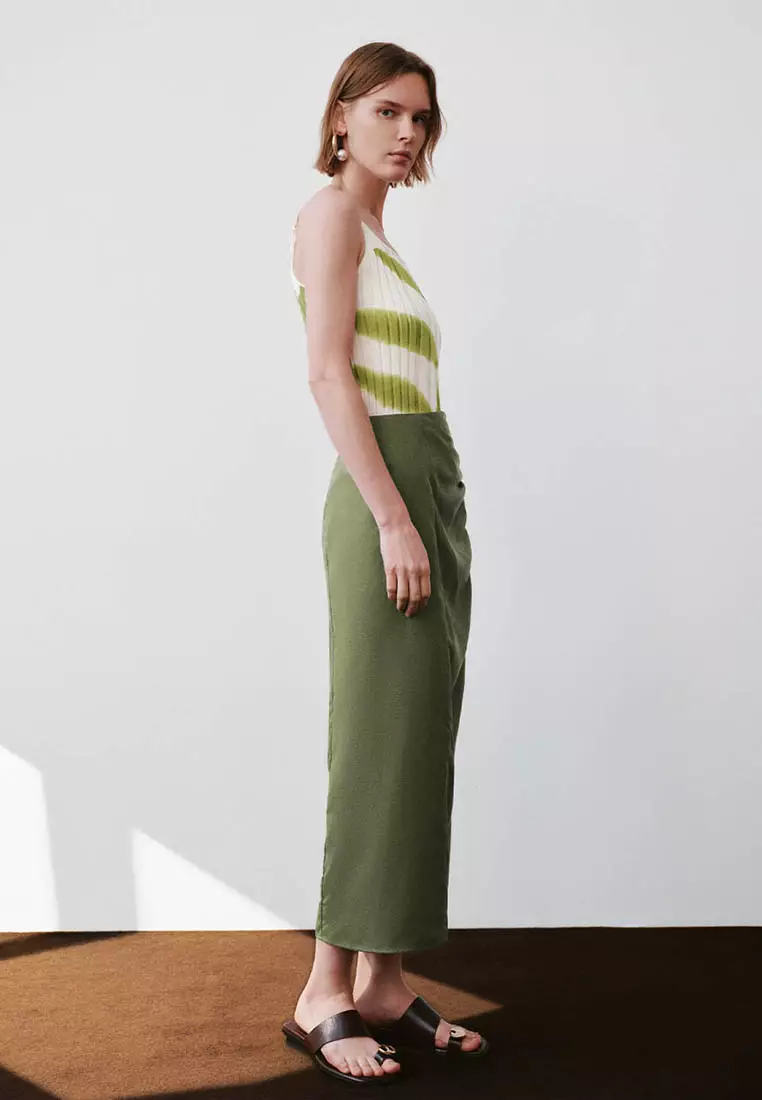 UR夏季新款女装时尚薄荷曼波撞色织染吊带背心UWH940057