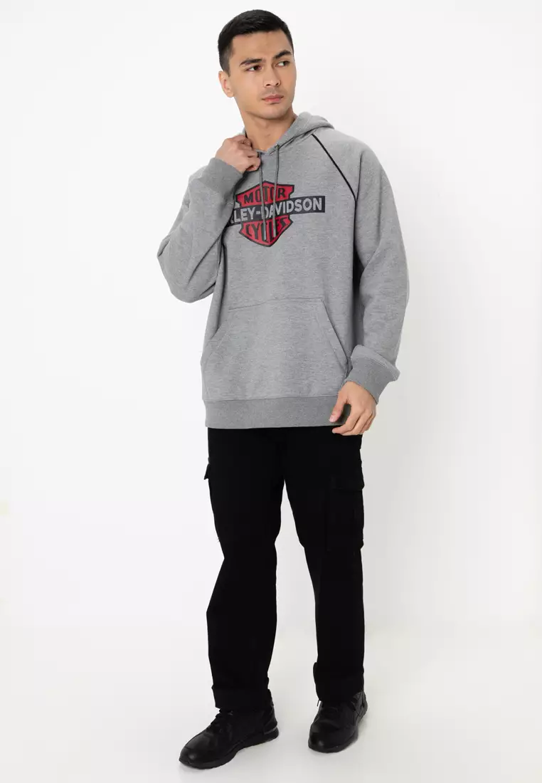 Harley-Davidson® Bar & Shield Contrast Pullover Hoodie