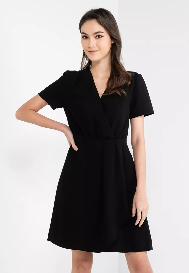 fit and flare wrap dress