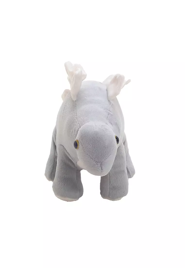 Boneka Binatang Animal Plush Dinosaurus Stegosaurus Abu Abu 28x15 cm