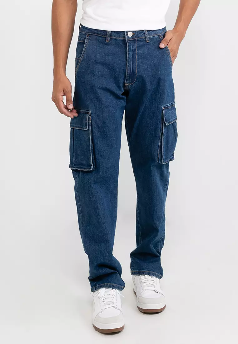 THE NEW SLIM CARGO JEANS - Blue