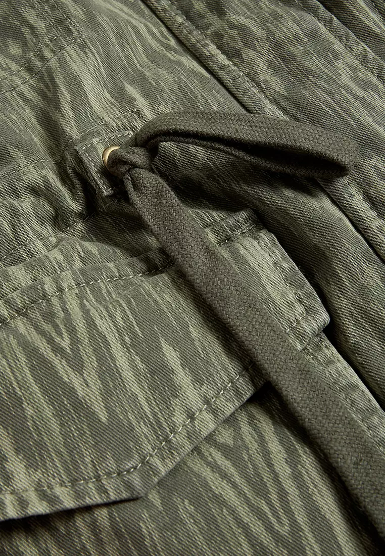 Cotton Rich Printed Utility Jacket