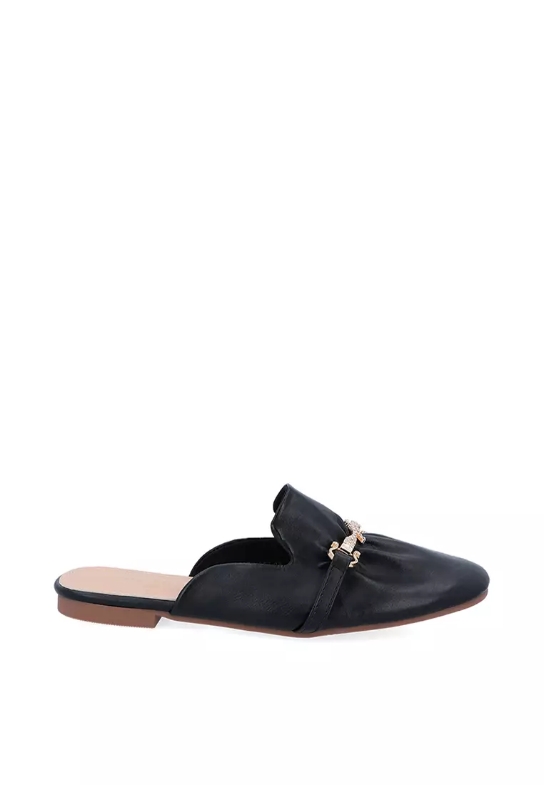 Discount on Carlo Rino  shoes - SKU: Black Claire Loafer Mules