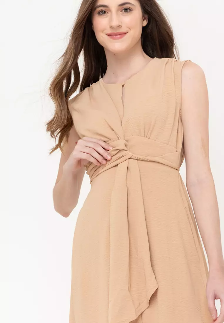Claridad Draped Midi Dress