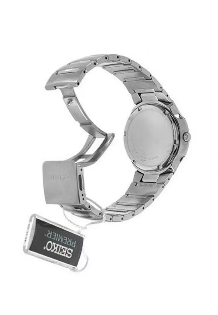 Jam Tangan Pria Seiko Sportura Perpetual Calender Original Garansi Resmi Strap Stainless Steel Silver SLT071 SLT071P1 Silver