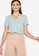 ZALORA WORK green Contrast Piping Bar Detail Top 08421AA3E64365GS_3