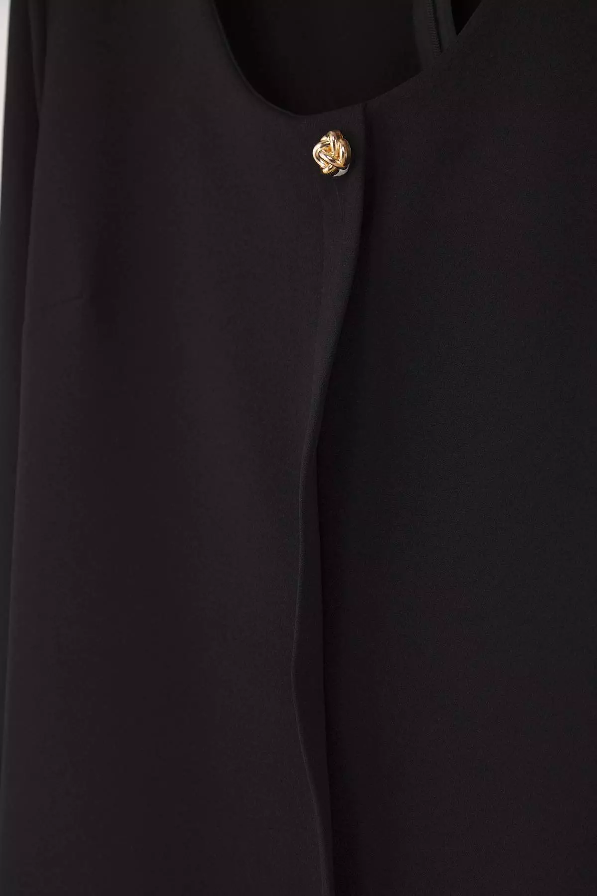 Plus Size Button Detailed Mini Woven Dress