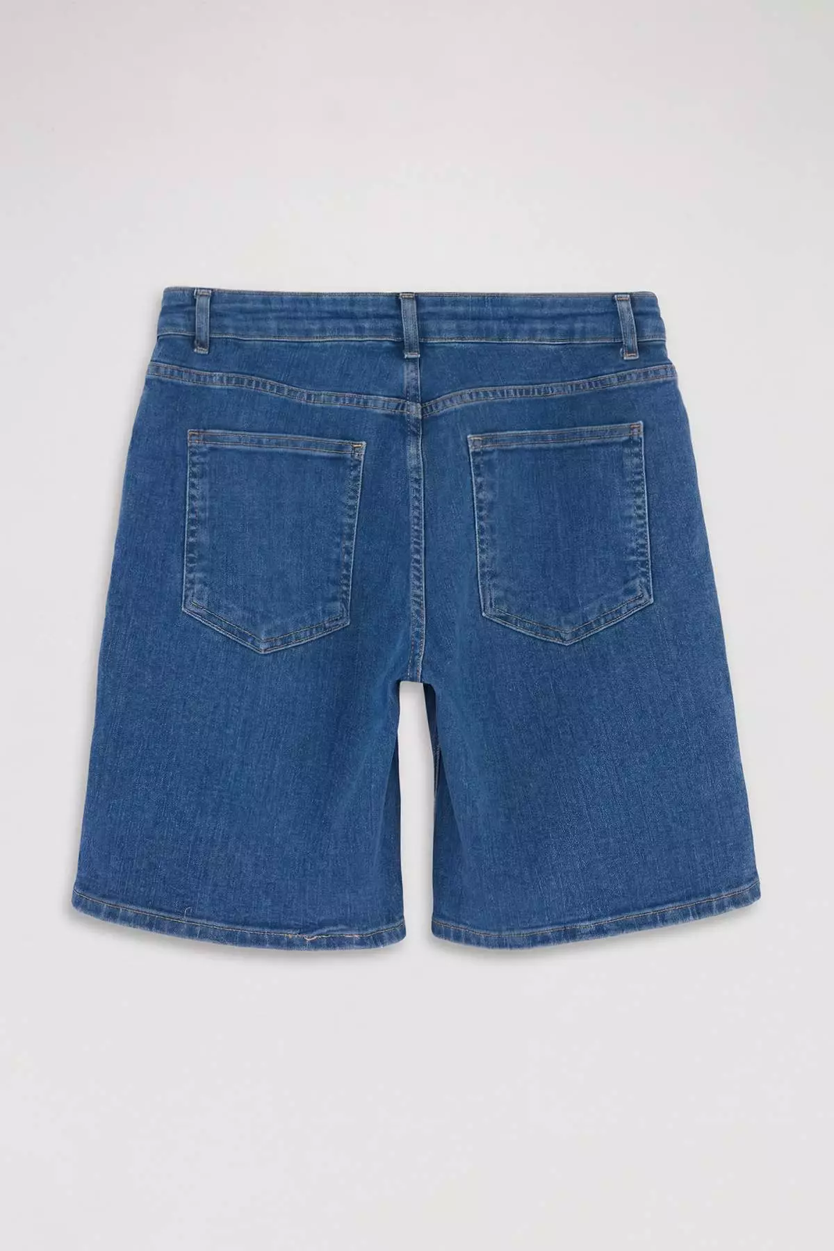 Blue Regular Fit Pipe Leg Flexible Men'S Denim Shorts & Bermuda Tmnss26Sr00033