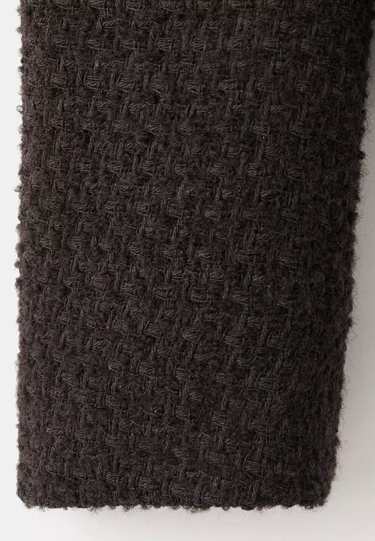 Tweed Jacket With Frayed Ends