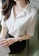 Crystal Korea Fashion white Korean-made V-neck short-sleeved all-match solid color shirt F8435AA08DF196GS_3