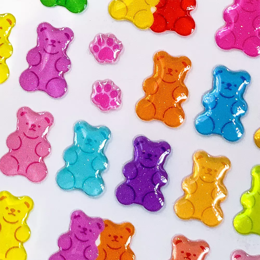 KIDDY FUN FUNNY STIKER JELLY BEAR - MIX