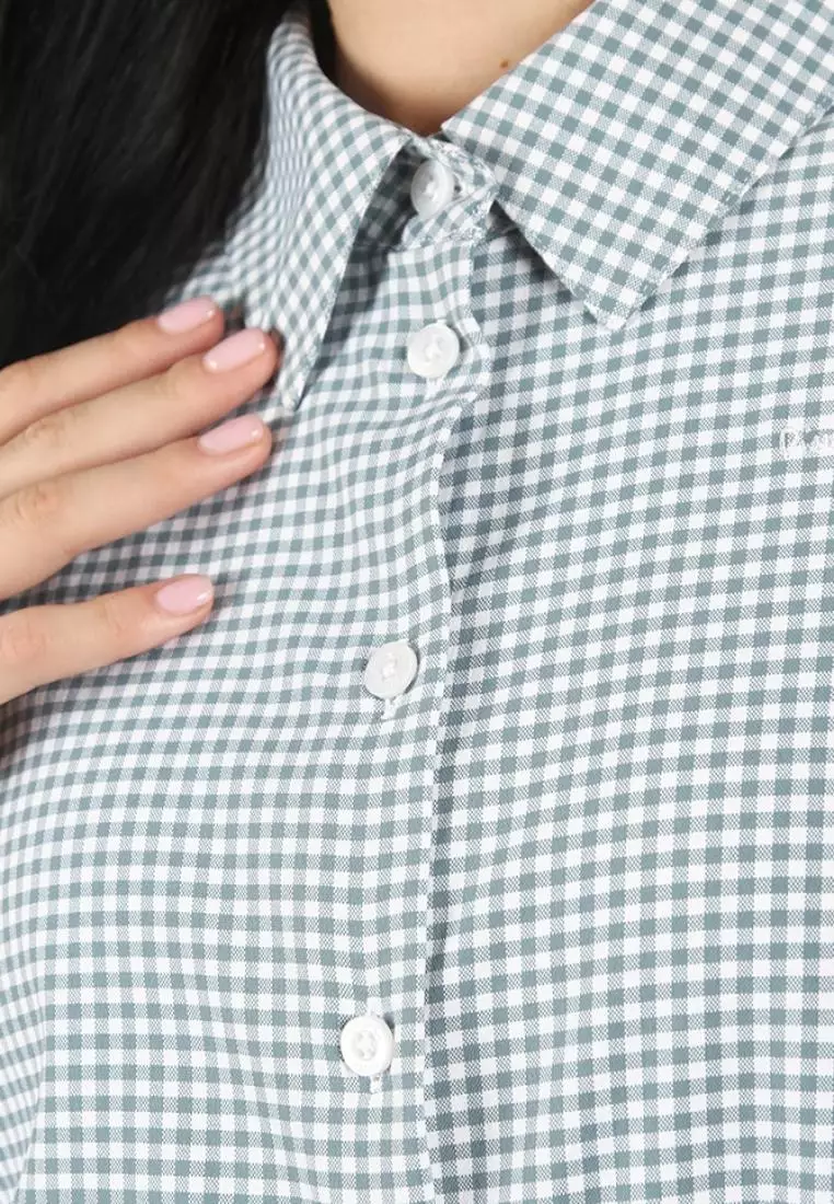 Kemeja Lengan Pendek Pierre Cardin Wanita Gamila Plaid