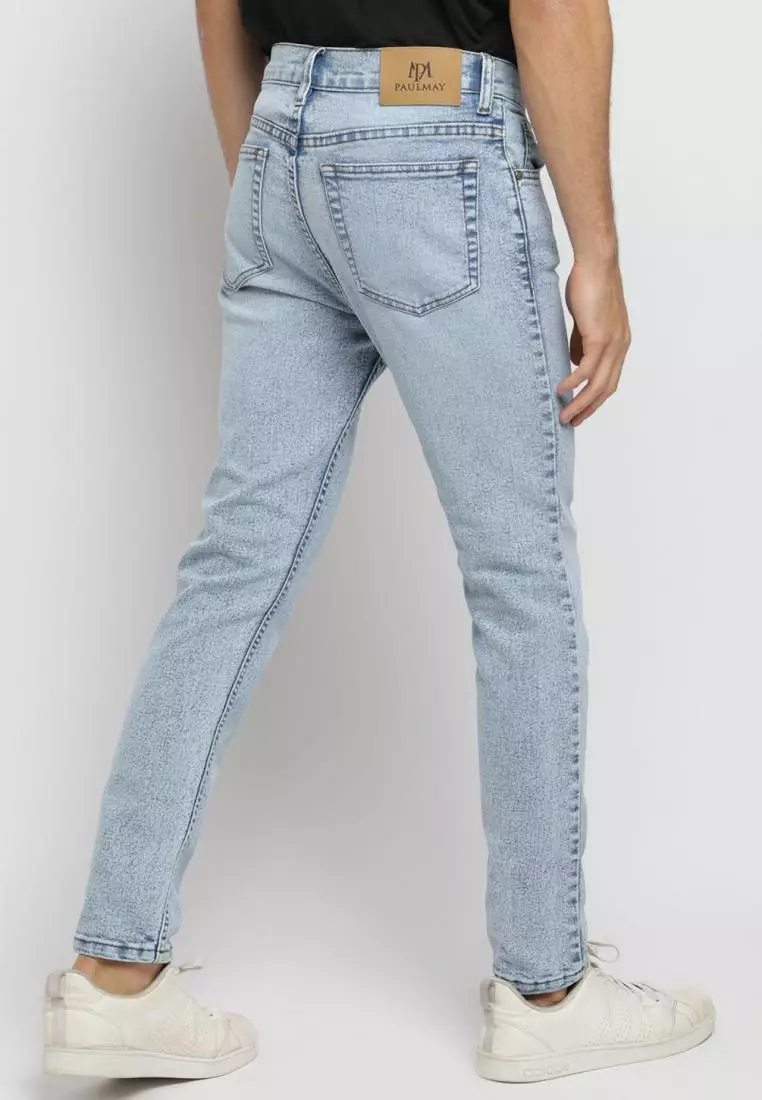 PAULMAY Celana Panjang Jeans Pria Slim Fit - Ice Blue