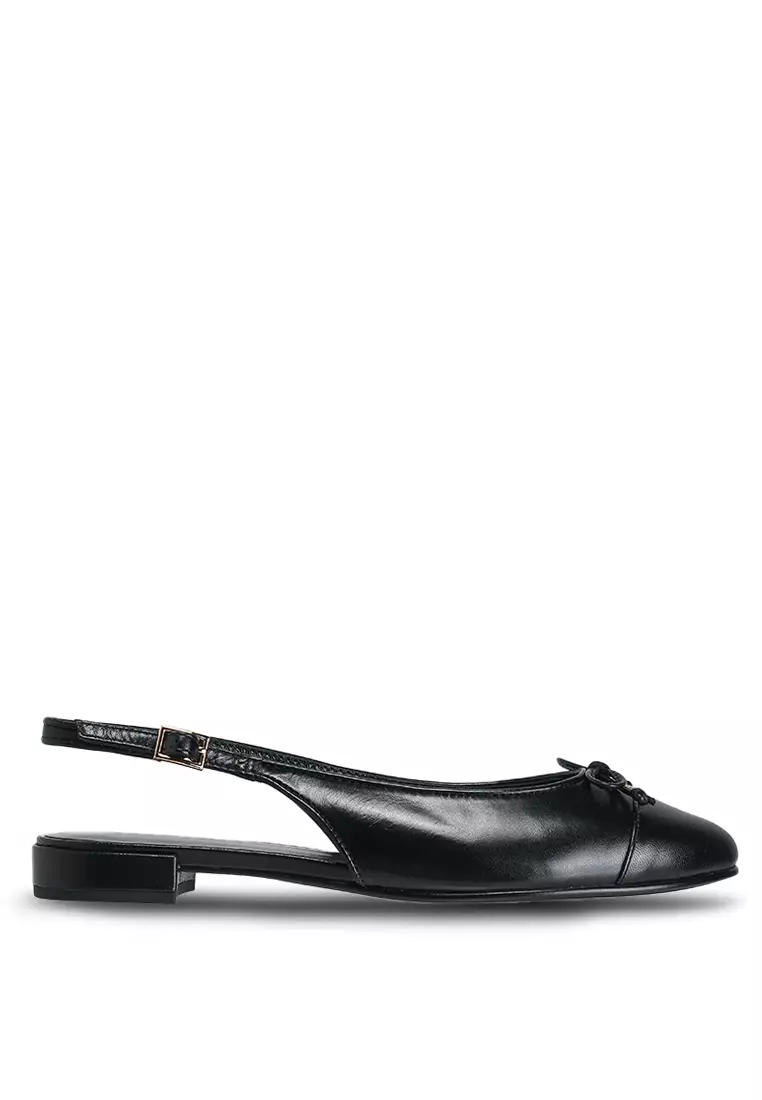 Cap-Toe Slingback Ballet Flats (nt)