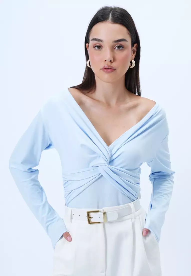 Off Shoulder Twist Blouse