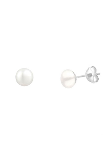 淡水珍珠 925 純銀耳環, 飾品配件, 耳zalora時尚購物網的koumi koumi釘