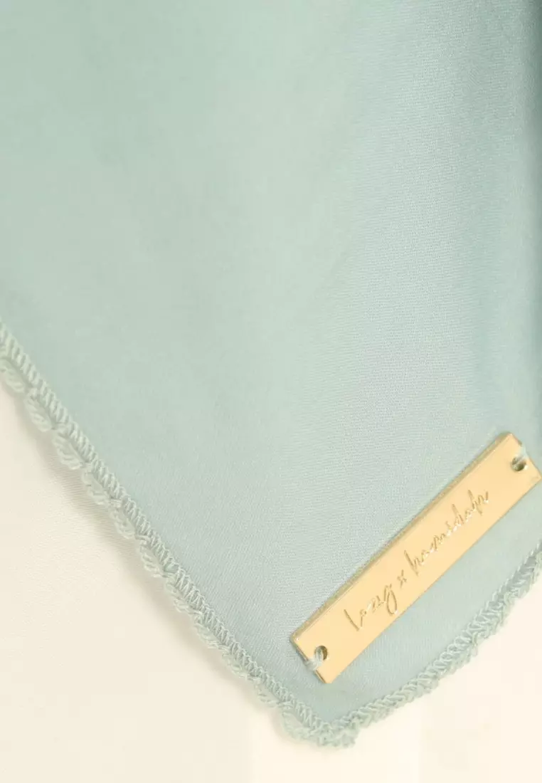 Embroidery Signature Shawl Blue Pastel