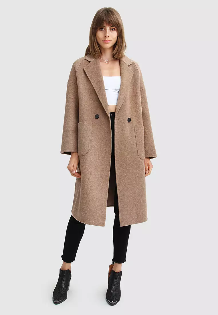 Belle & Bloom Publisher Double-Breasted Wool Blend Coat 2023 | Buy