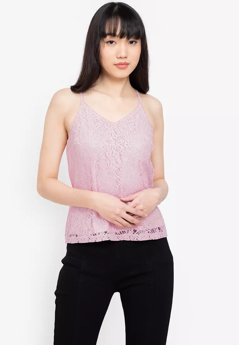 Buy ZALORA BASICS Lace Cami Top Online | ZALORA Malaysia