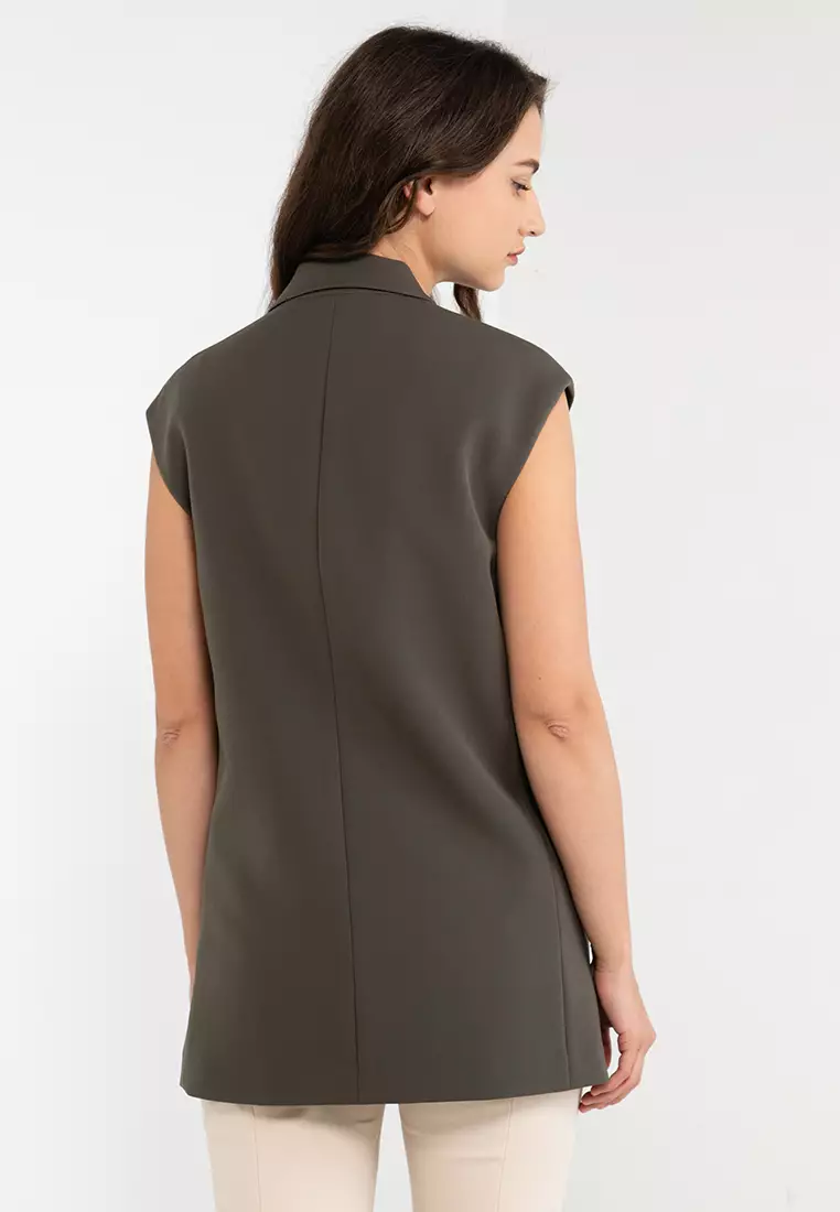 ck Calvin Klein Poly Stretch Long Vest Fully Lined 2023 Buy ck