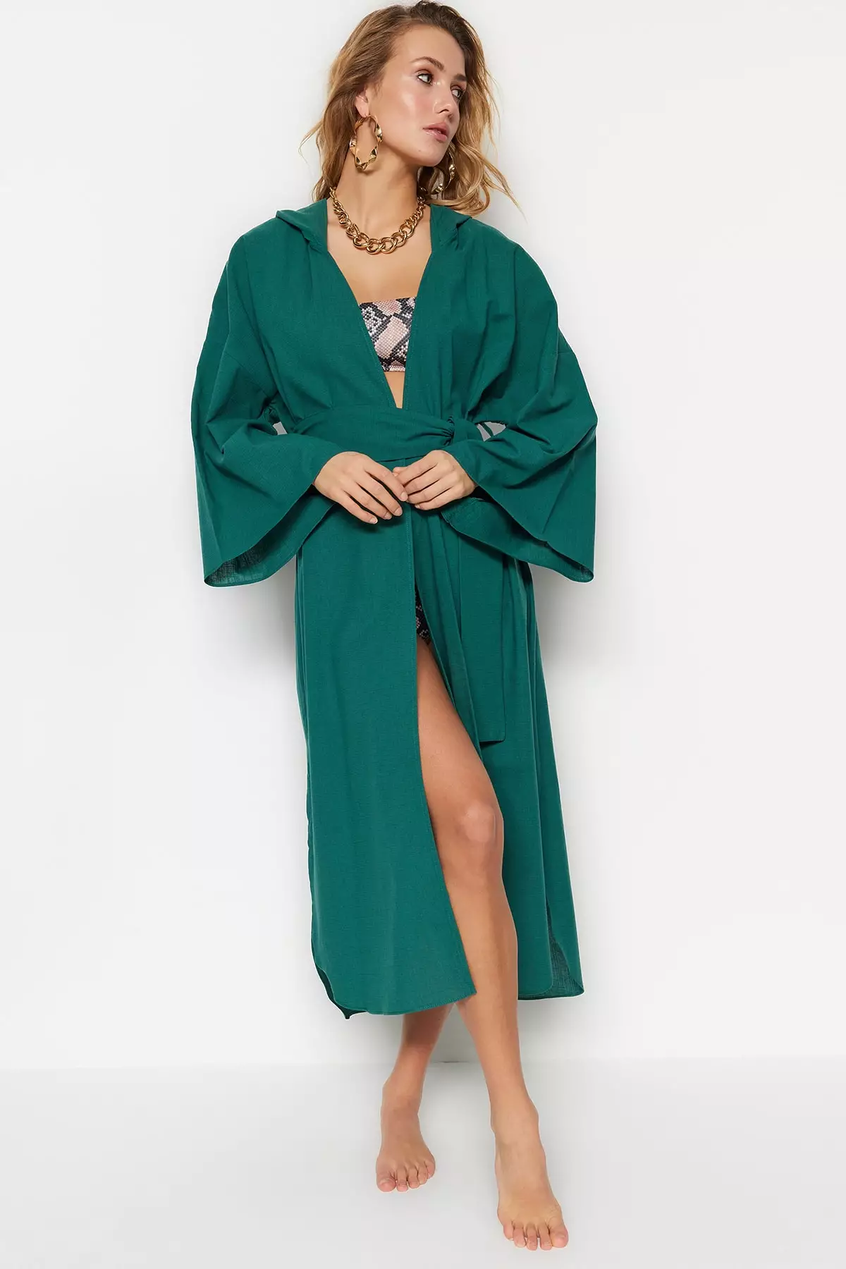 Maxi belted kimono online