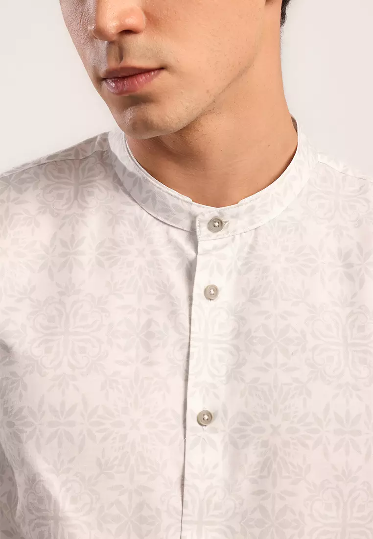 MOC Kemeja Shanghai Lengan Panjang Pria HAFIDH-LIGHT GREEN