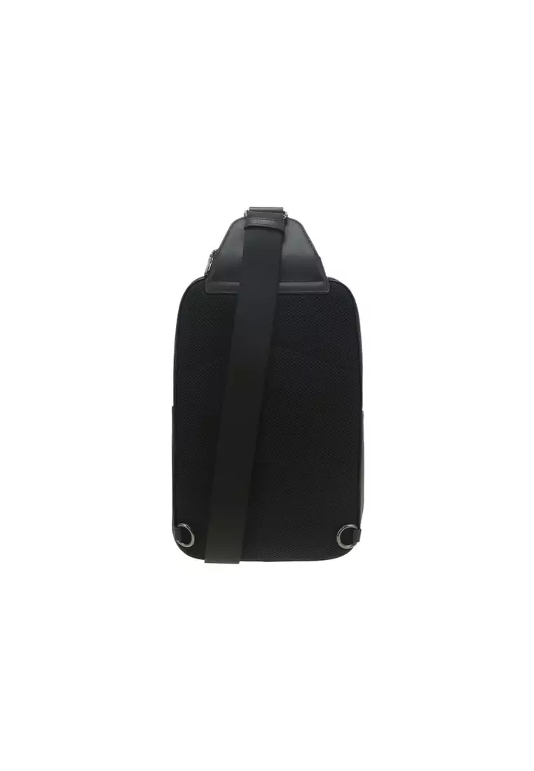 男士胸包炭黑色拼黑色CZ393