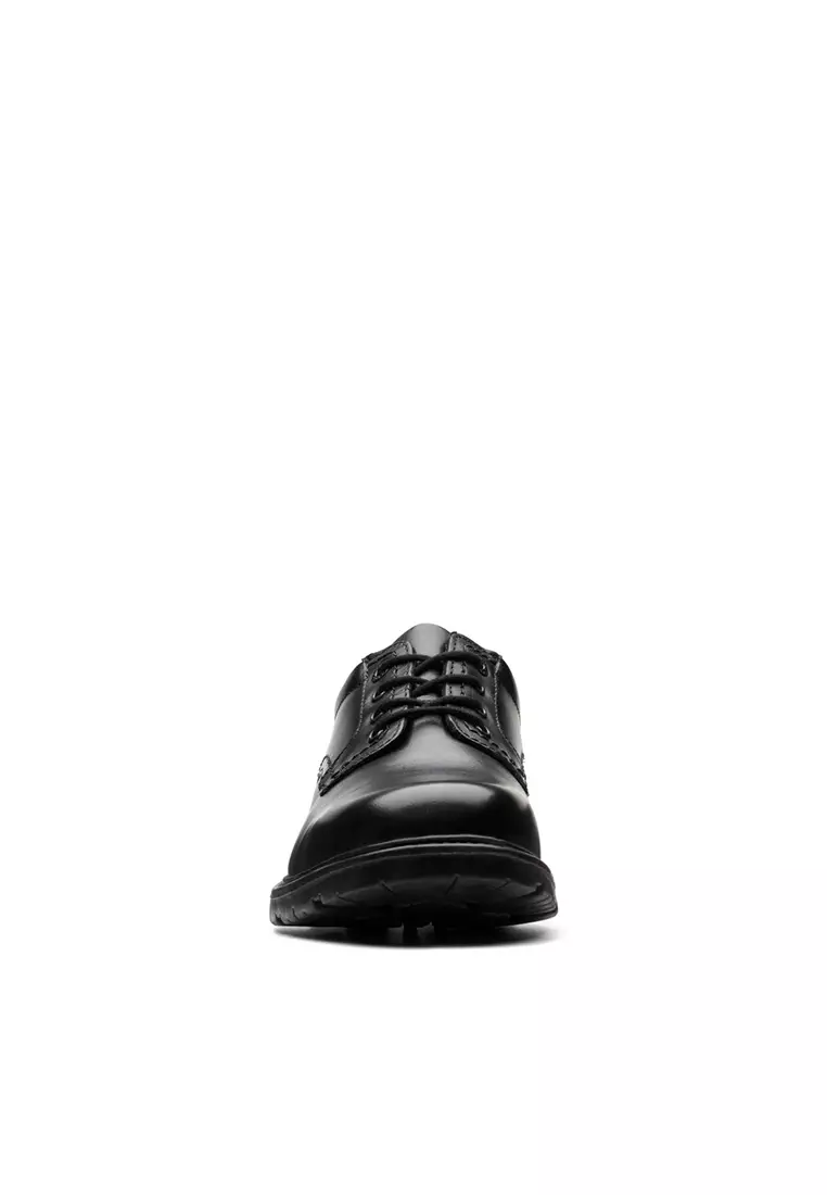 Mens Lane Stride Lace up Shoes - Black Leather