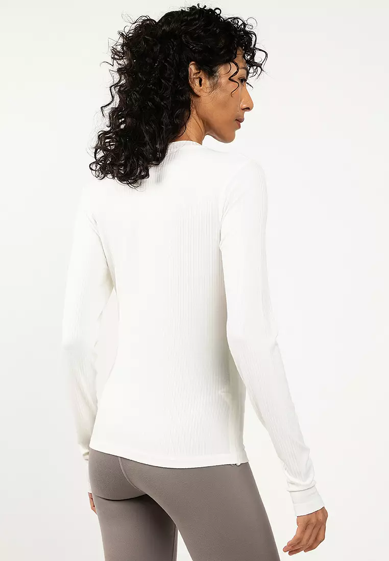 Easy Adjust Long Sleeve Rib Top