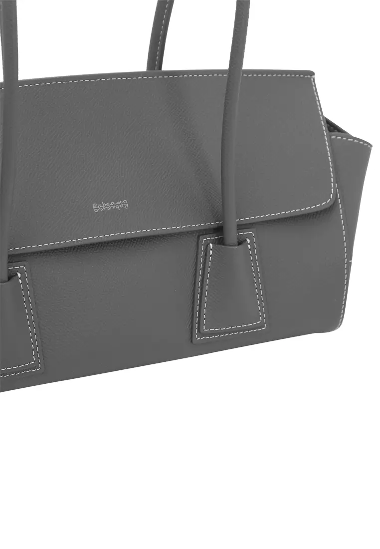 UNNI Baguette Shoulder Bag - Grey Khaki