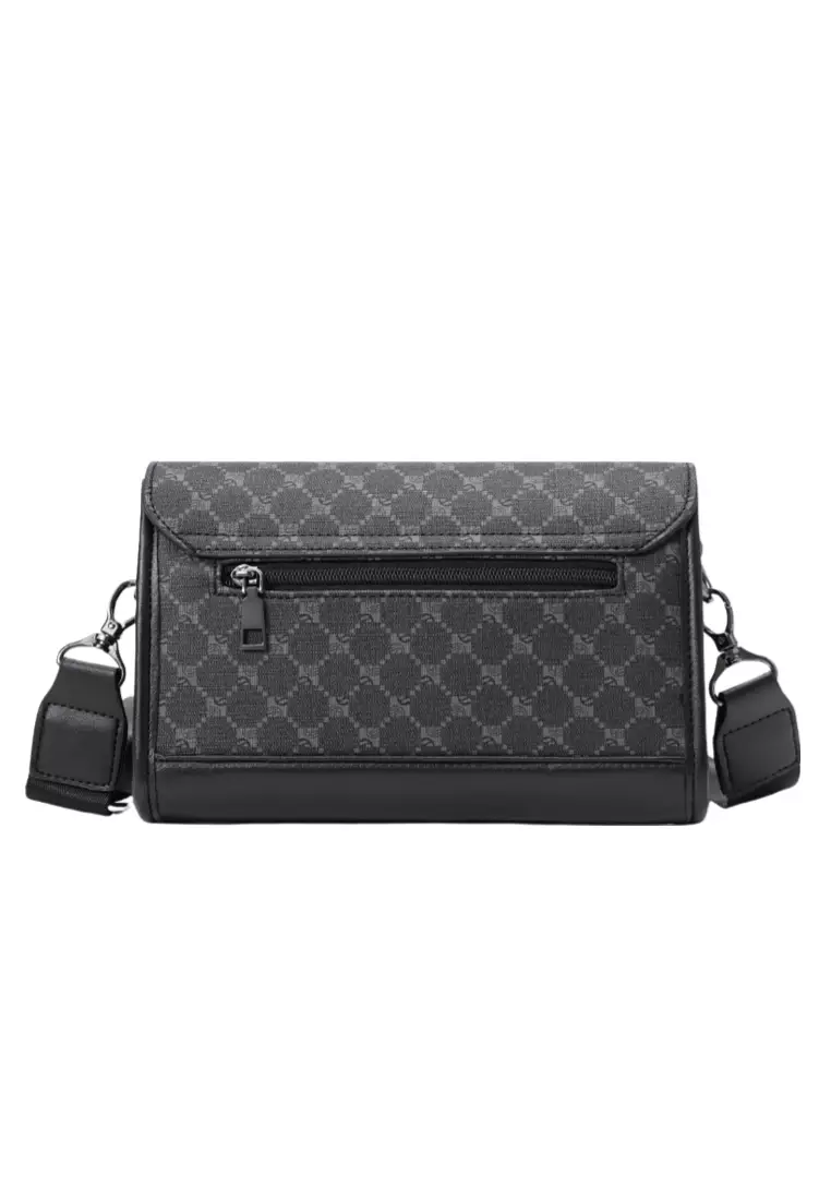Men's Pattern Flap Crossbody Messenger Bags