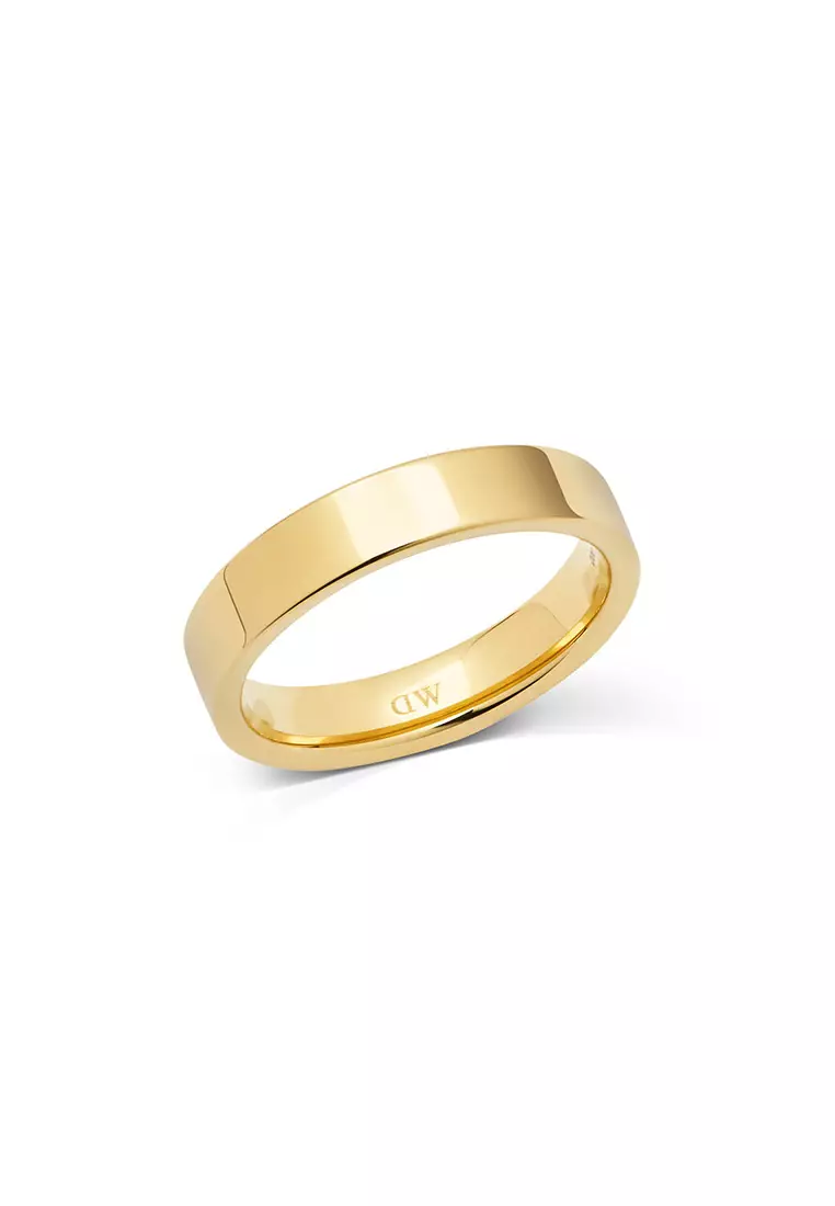 Line Ring Polished Gold 4.5mm - Unisex Ring for women and men stainless steel Ring DW Official Authentic Original