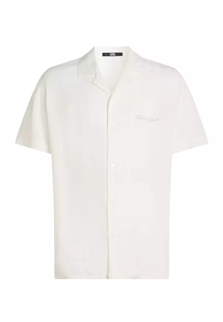 Buy KARL LAGERFELD FLUID EMBROIDERY SHIRT 2024 Online | ZALORA Singapore