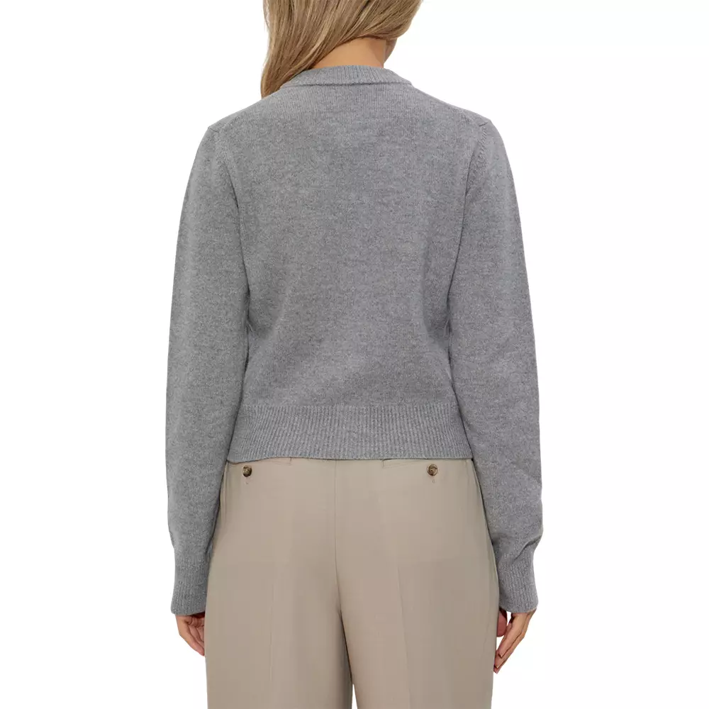 Ami Alexandre Mattiussi Cardigan With Embroidered Logo Grey